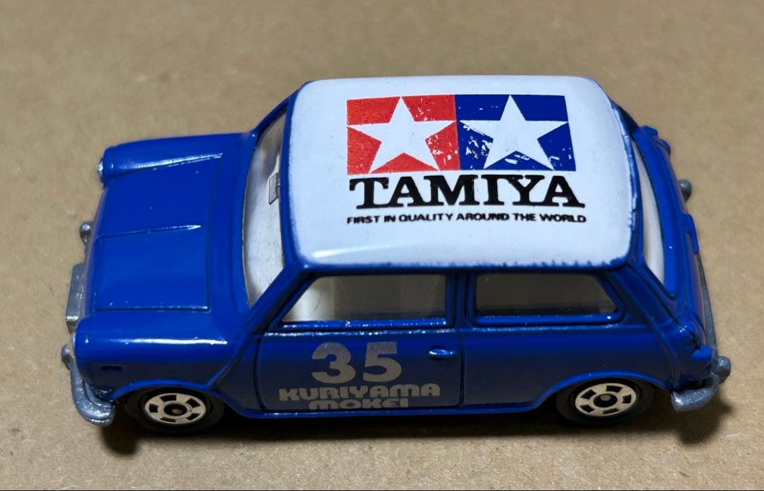 トミカ 青箱 ミニクーパー クリヤマ模型 タミヤ 青 シート白