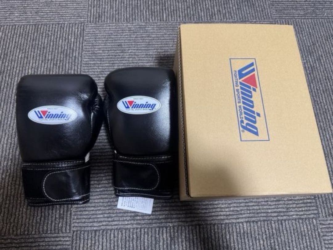 〔ウイニング〕Winningマジックテープ ボクシンググローブ 8oz ブラック