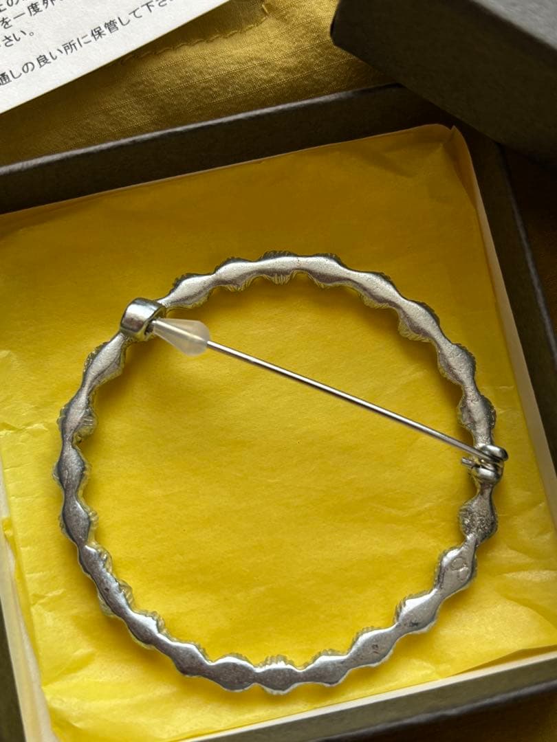 mina perhonen ミナペルホネン　タンバリンブローチ　シルバー