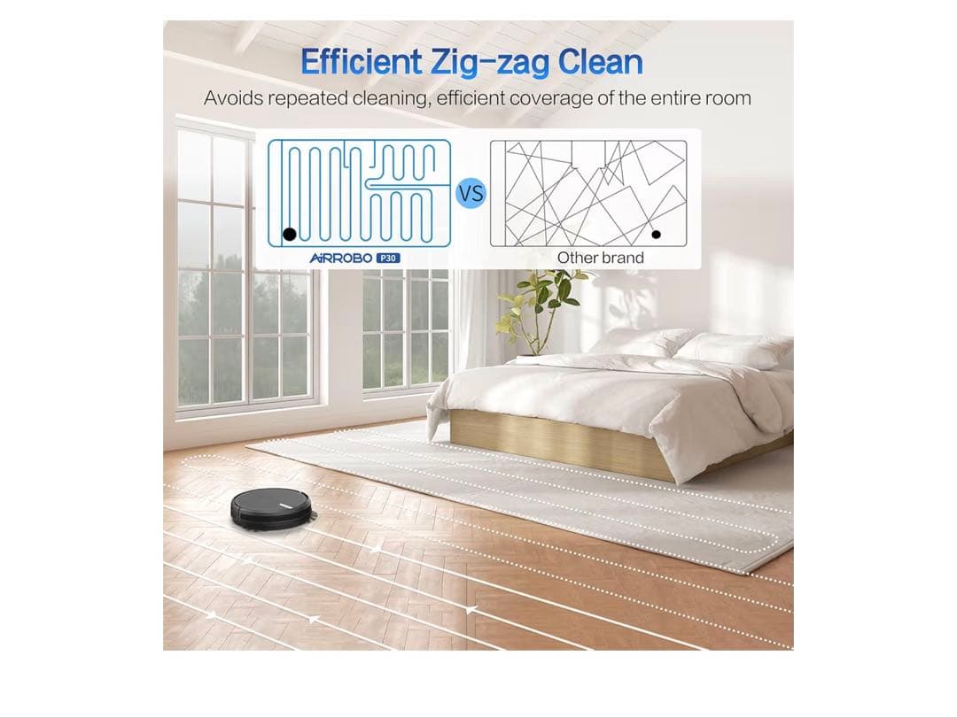 ロボット掃除機本体 ブラック 3000Pa 吸引力