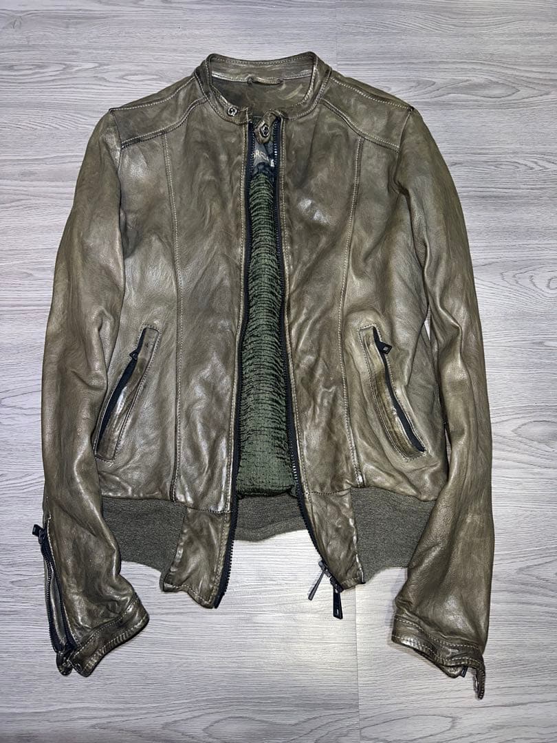 【GIORGIO BRATO】leather riders jacket