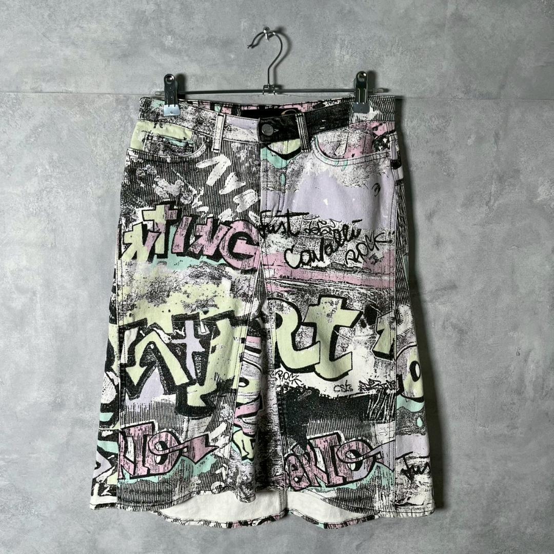 JUSTcavalli グラフィックデザイン デニムスカート N1635