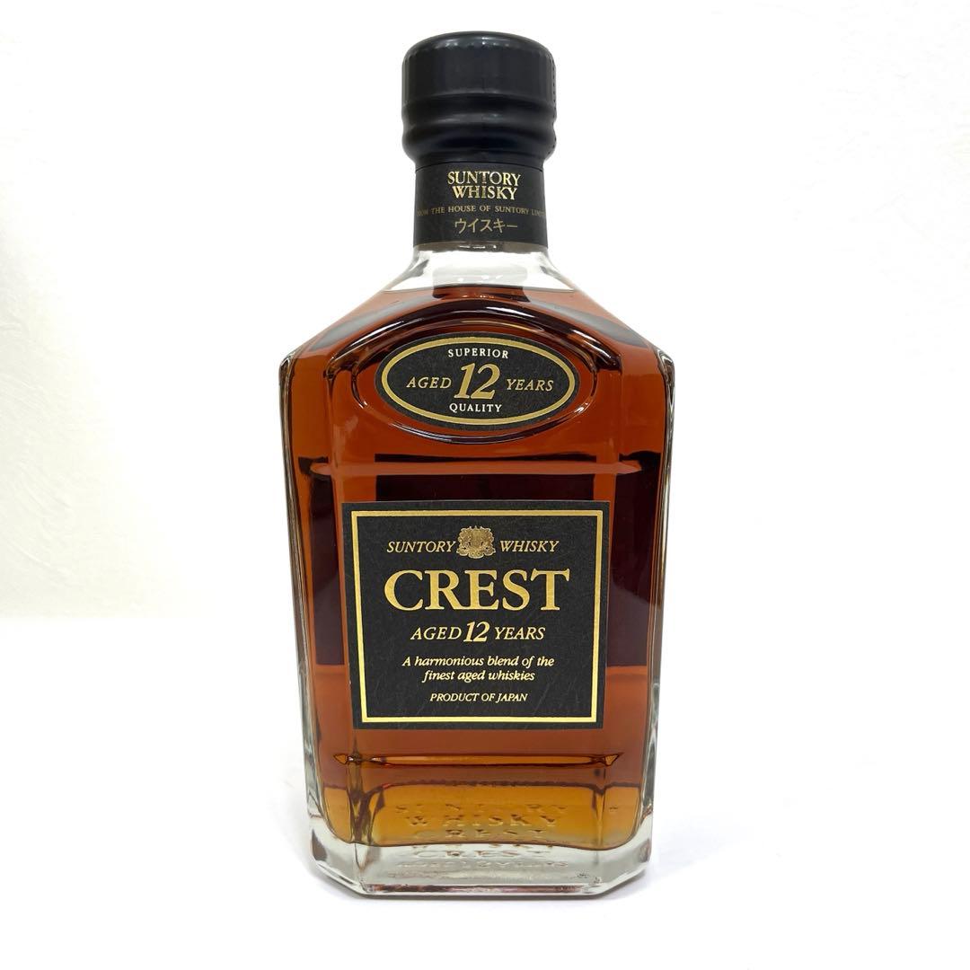【未開栓】サントリー　クレスト　12年　旧ボトル　黒キャップ