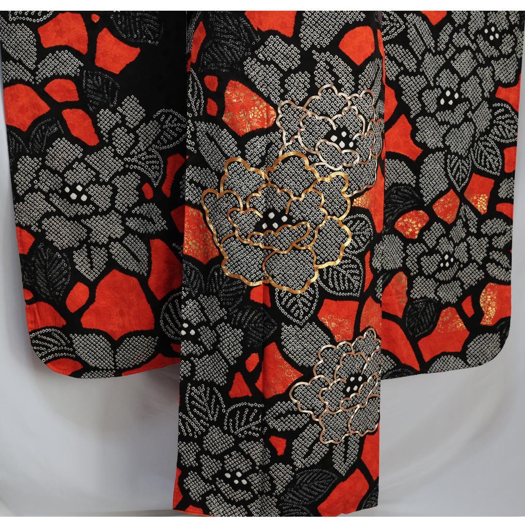 個性的■振袖7点セット帯新品帯締め帯揚げフルセットゴシック正絹成人式BN53