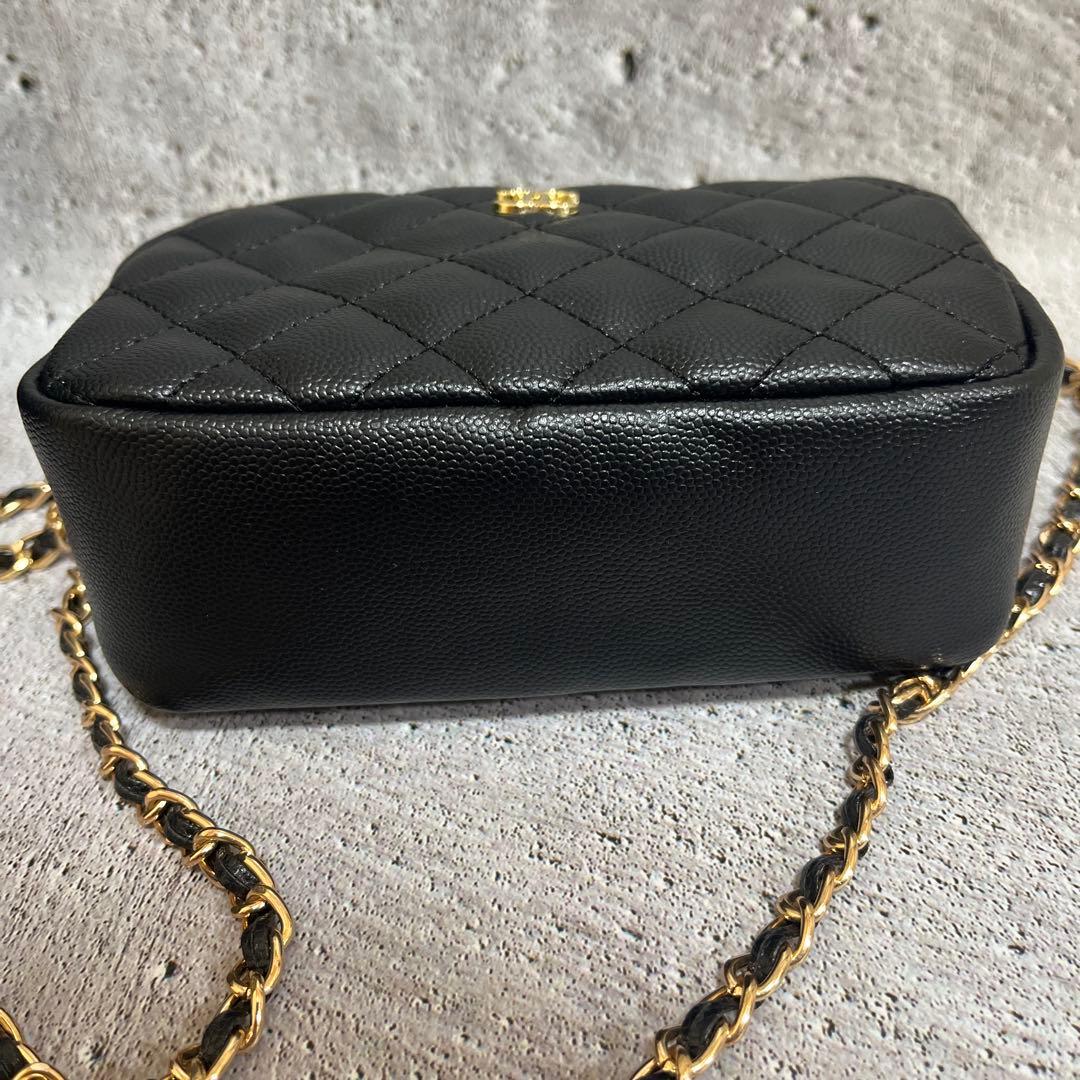 【新品未使用】CHANEL ブラック レザー ショルダーバッグ