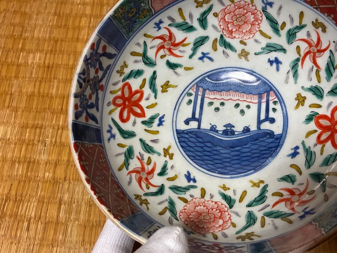 古伊万里 金彩 色絵 【太明萬暦年製】深鉢 盛鉢 丸鉢 中国 時代物