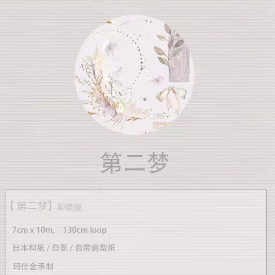 S25＃第二梦(PET)木栖与苔切り売り海外装飾マステ