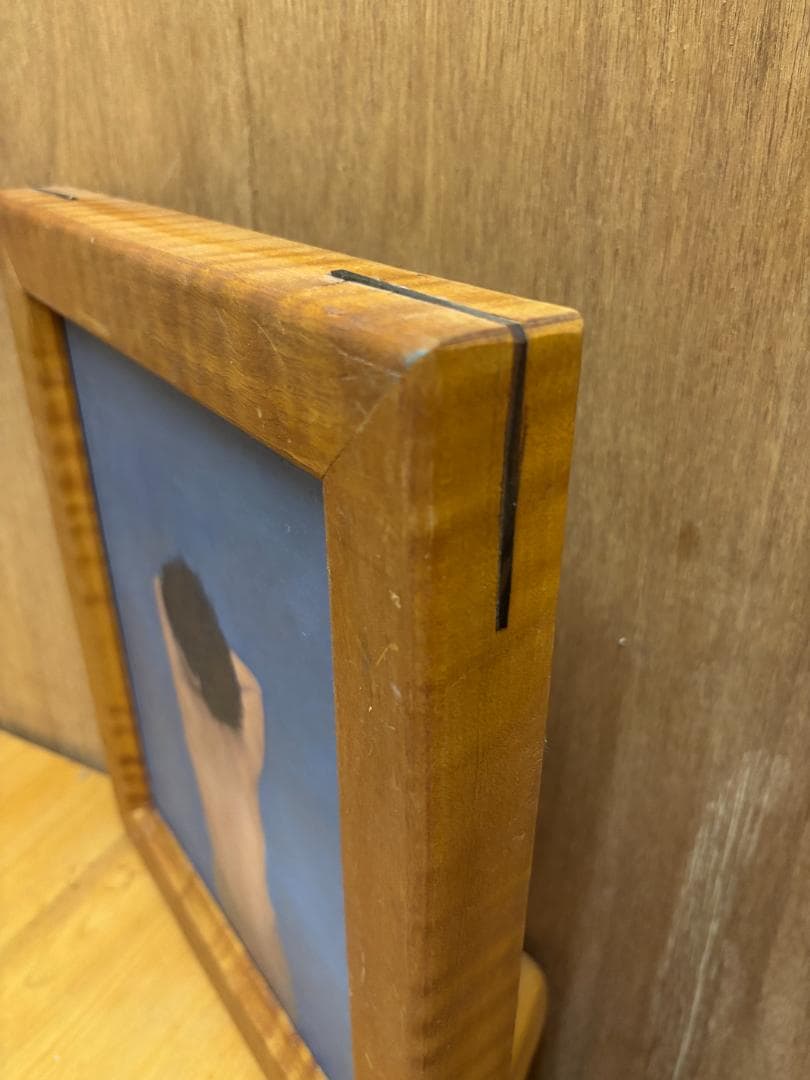 油彩画「無題」（ハンドメイド木製額縁付き）