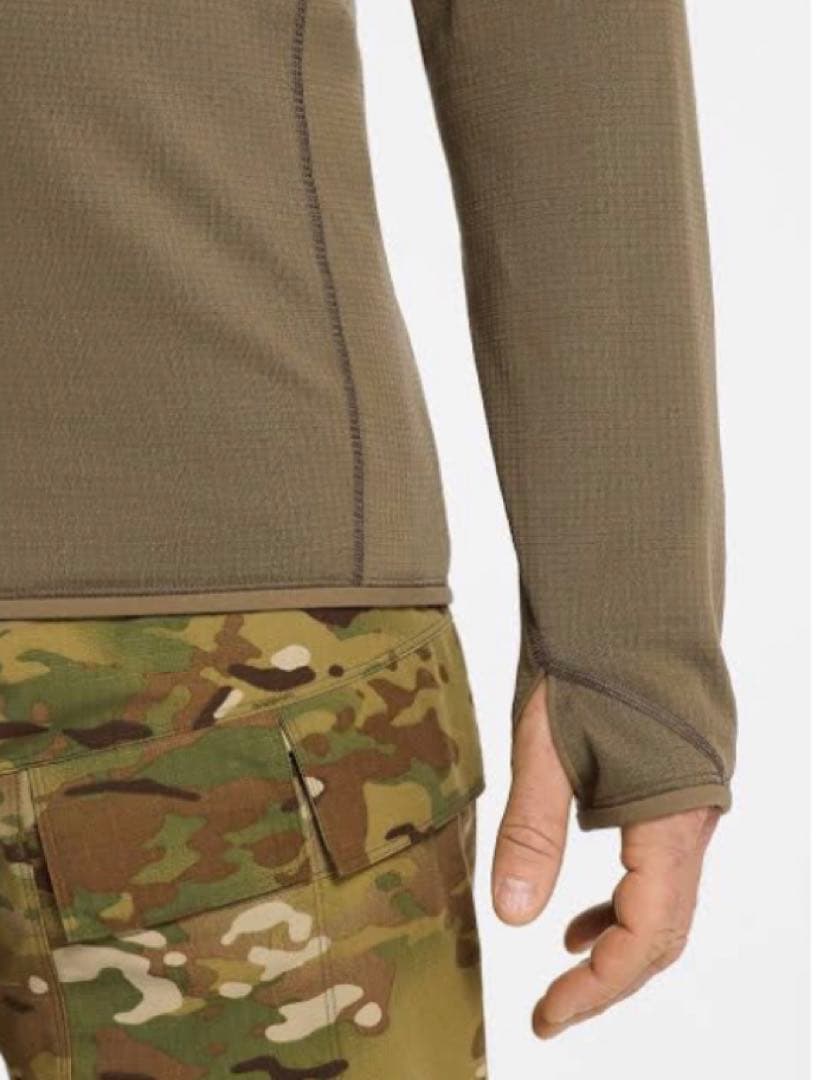 個人装備 DELTA AR 1/2 ZIP NECK HOODY Crocodile