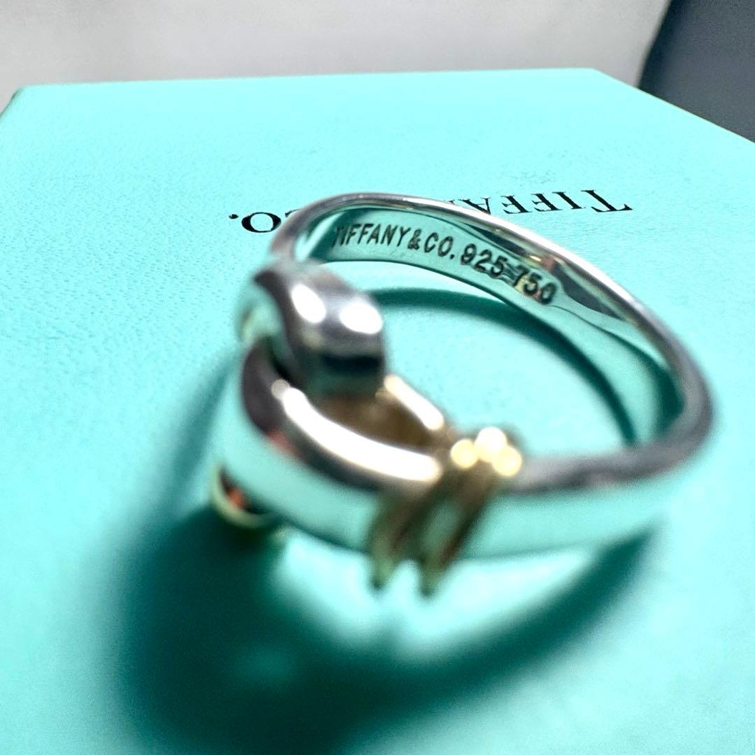 Tiffany フック&アイ　リング 11号 シルバー925 ゴールド 750