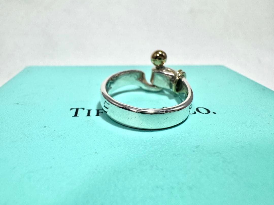 Tiffany フック&アイ　リング 11号 シルバー925 ゴールド 750