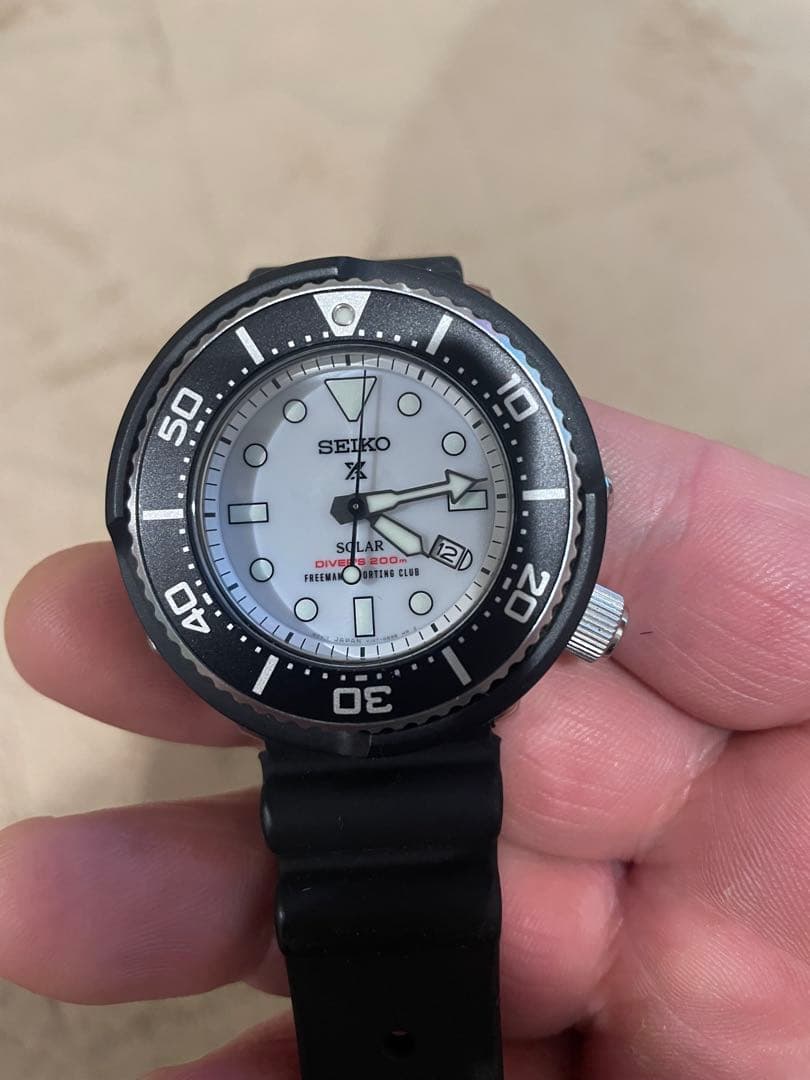 SEIKO ソーラー ダイバーズ時計 ラバーベルト　prospex