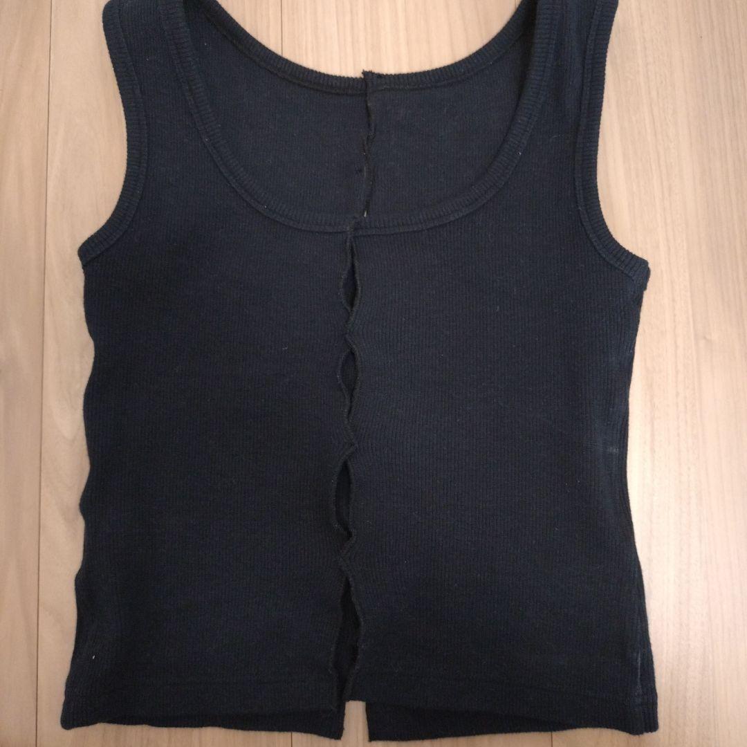 シシクイ　タンクトップ　holed north / BLACK