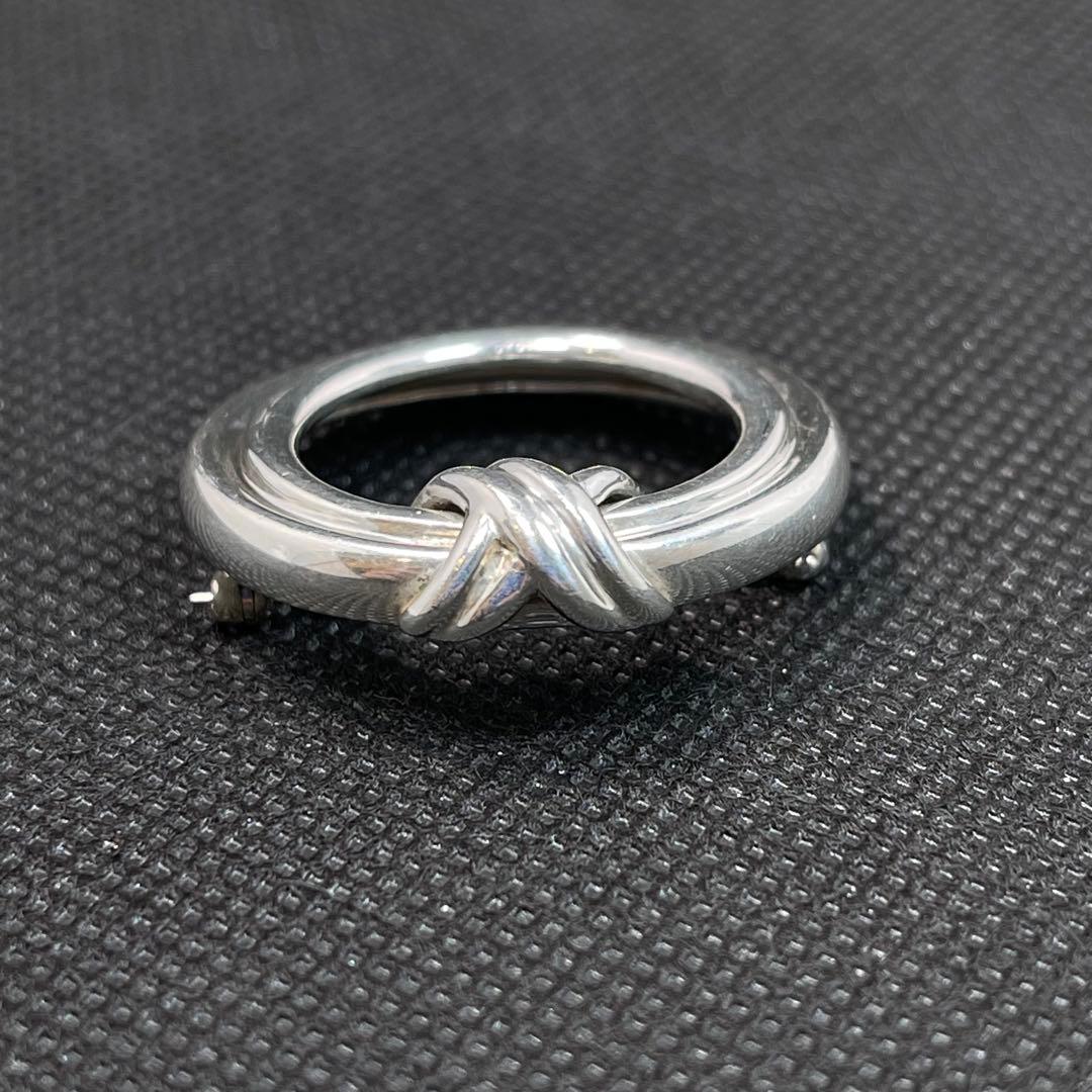 ティファニー　ブローチ　サークル　シグネチャー　シルバー　#A-106