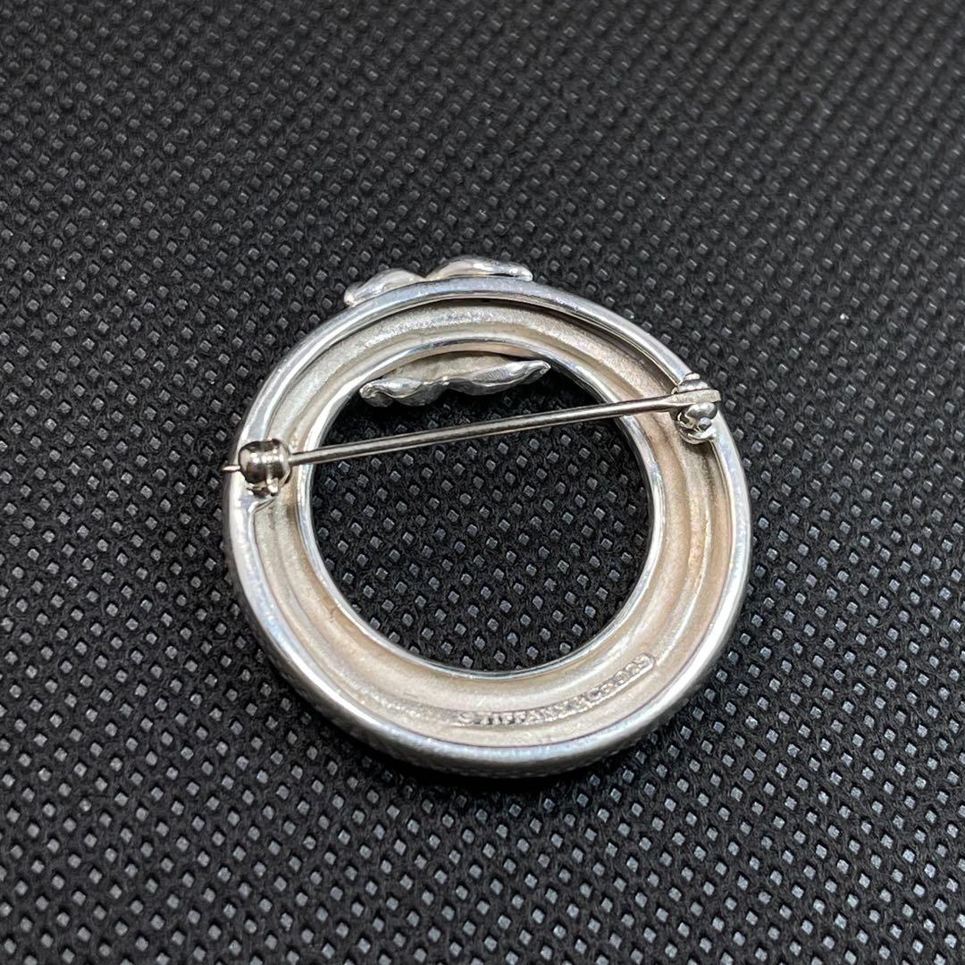 ティファニー　ブローチ　サークル　シグネチャー　シルバー　#A-106