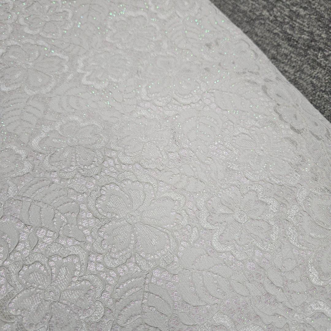 白レース×白ラメ　袋帯　未使用33000円