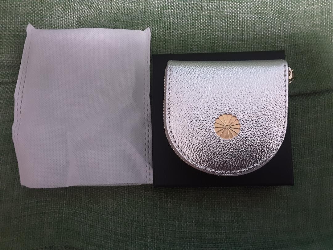 皇居財布　馬蹄型小銭入れ　シルバー