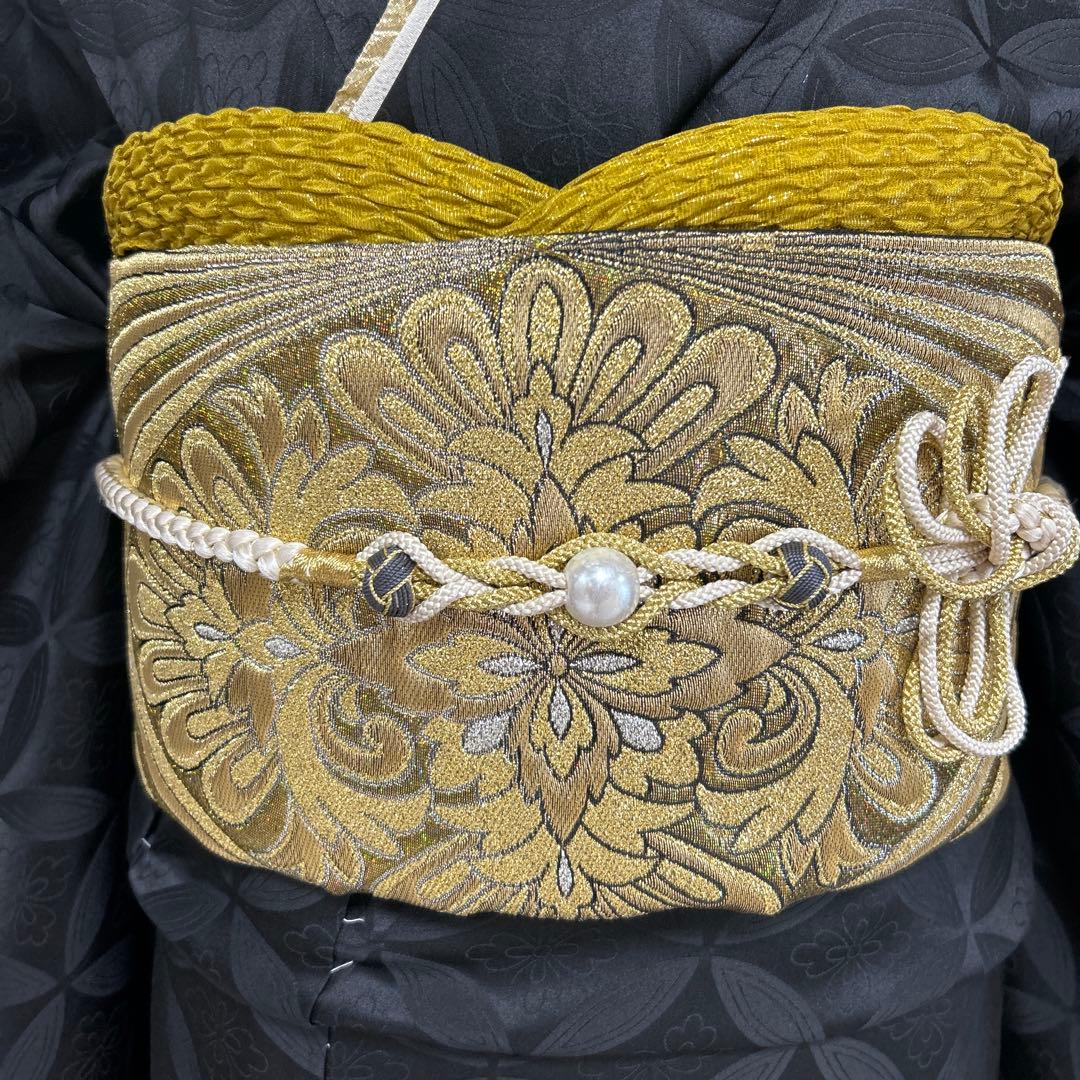 黒無地振袖フルセット