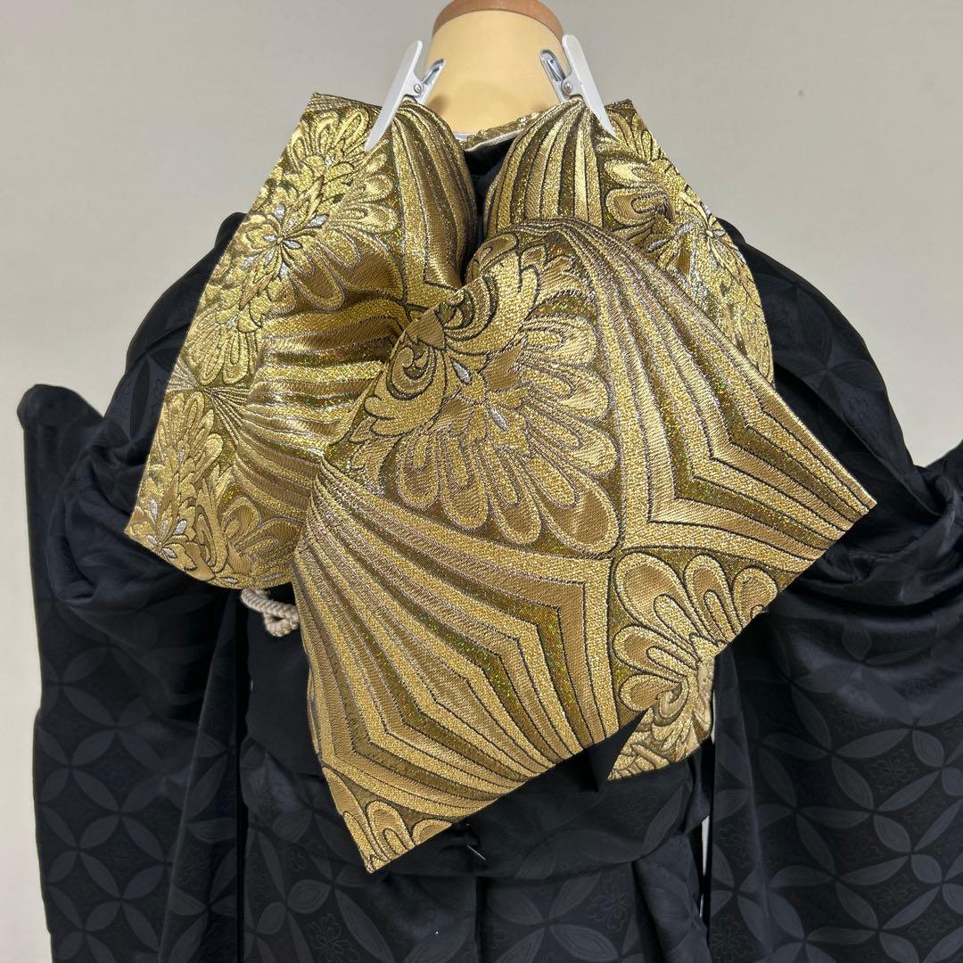 黒無地振袖フルセット