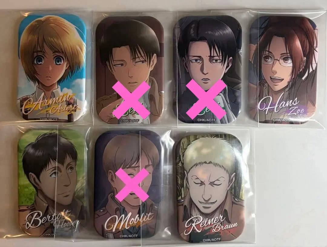 進撃の巨人 まるかく缶バッジ 海 12個コンプリートセット
