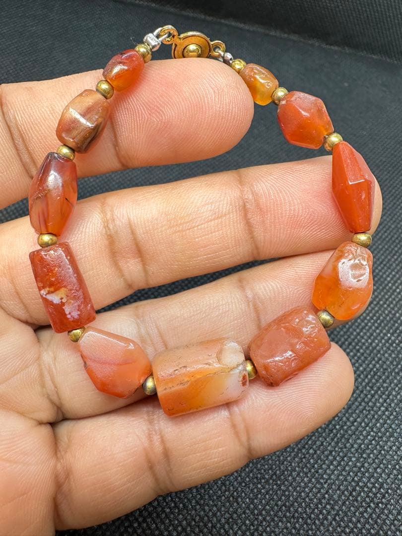 アンティークビーズ瑪瑙ビーズブレスレット