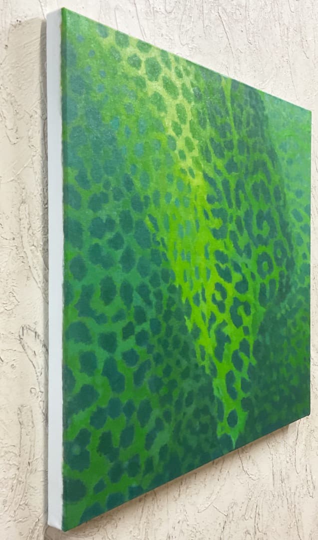 絵画 788 油絵/抽象画風/魚の斑紋/S6号