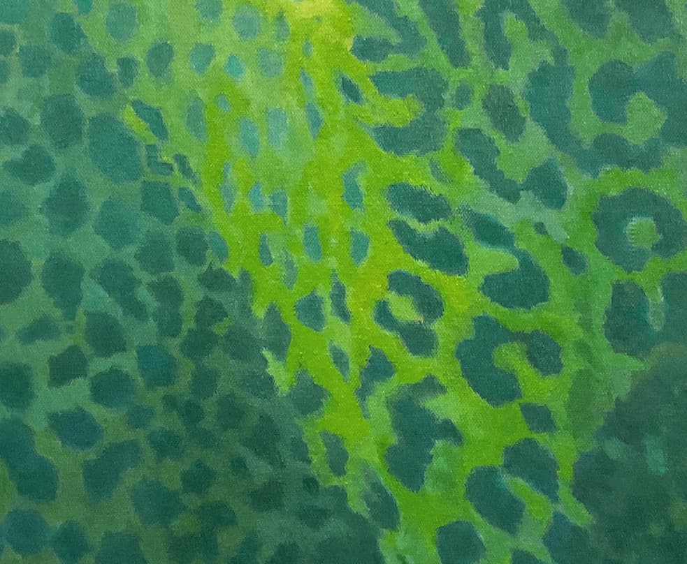 絵画 788 油絵/抽象画風/魚の斑紋/S6号