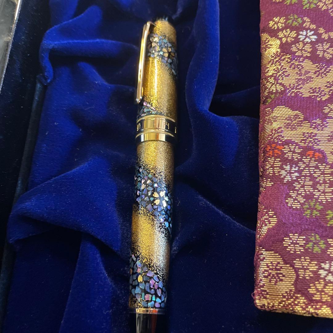 万年筆セット 金色と黒のデザイン　21k 875