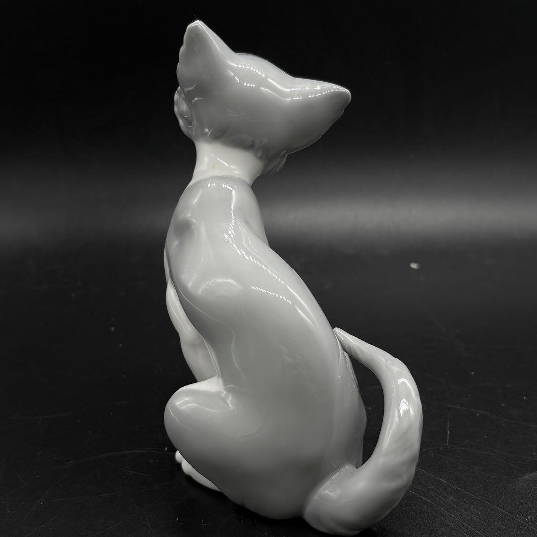 箱付き リヤドロ フィギュリン 置物　ネコ　ごはんをちょうだい　②　no.172