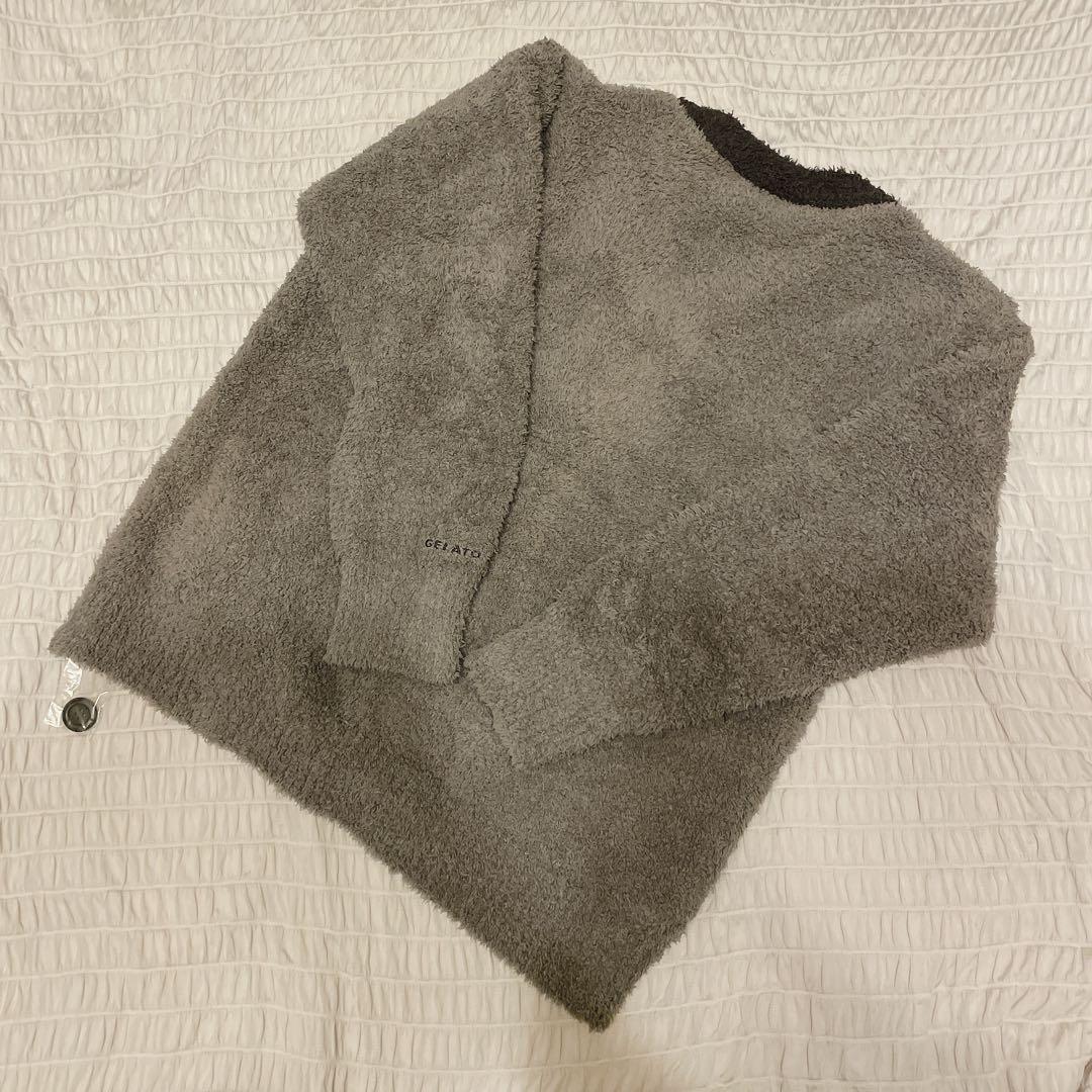 新品未使用　ジェラートピケ　セットアップ　ダークグレー　上下セット