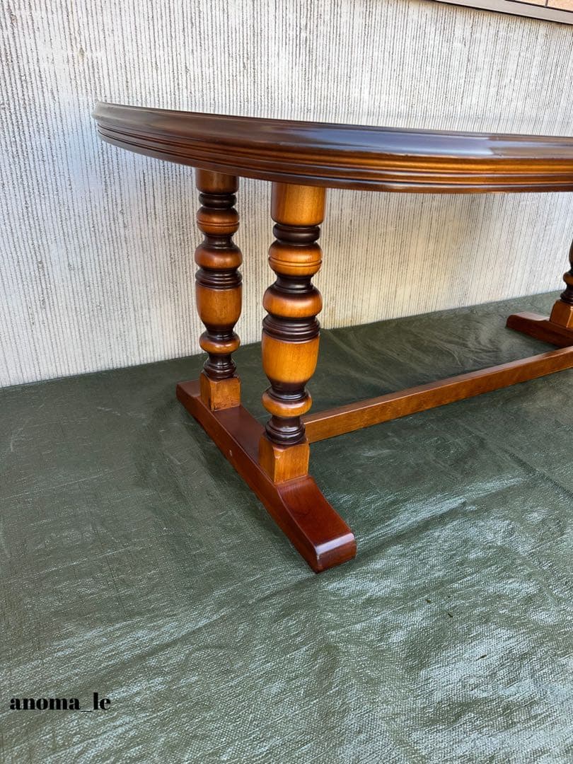 【ダイニングテーブル】国産　カリモク　コロニアル　オールドカリモク