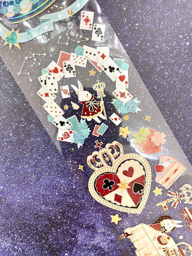 K151】海外PET マスキングテープ　マステ切り売り　アリス　祈愿Alice