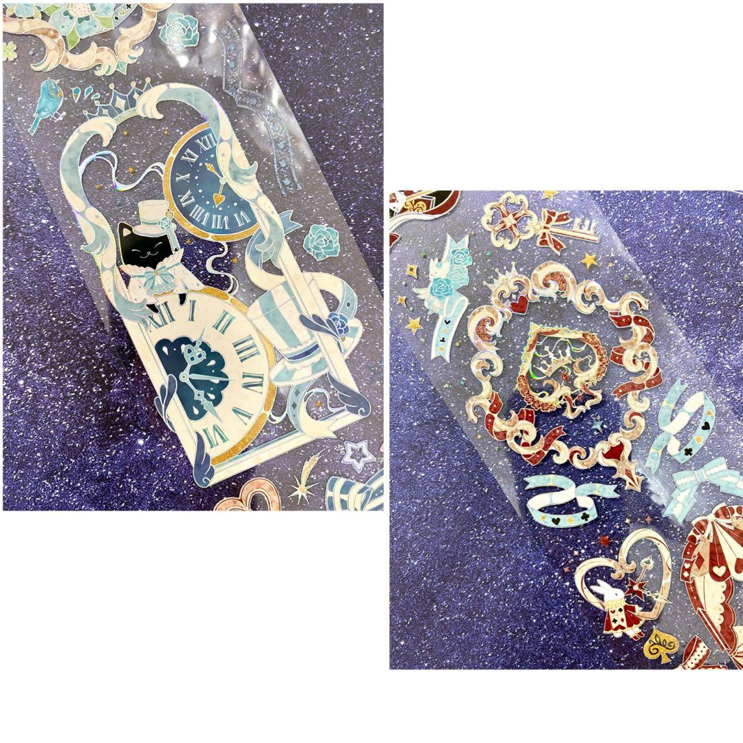 K151】海外PET マスキングテープ　マステ切り売り　アリス　祈愿Alice