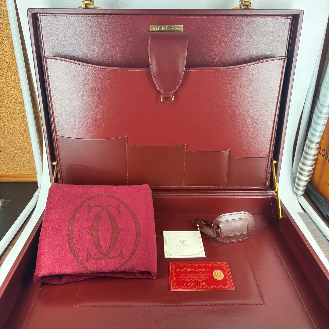 カルティエ　Cartier アタッシュケース マストライン ボルドー