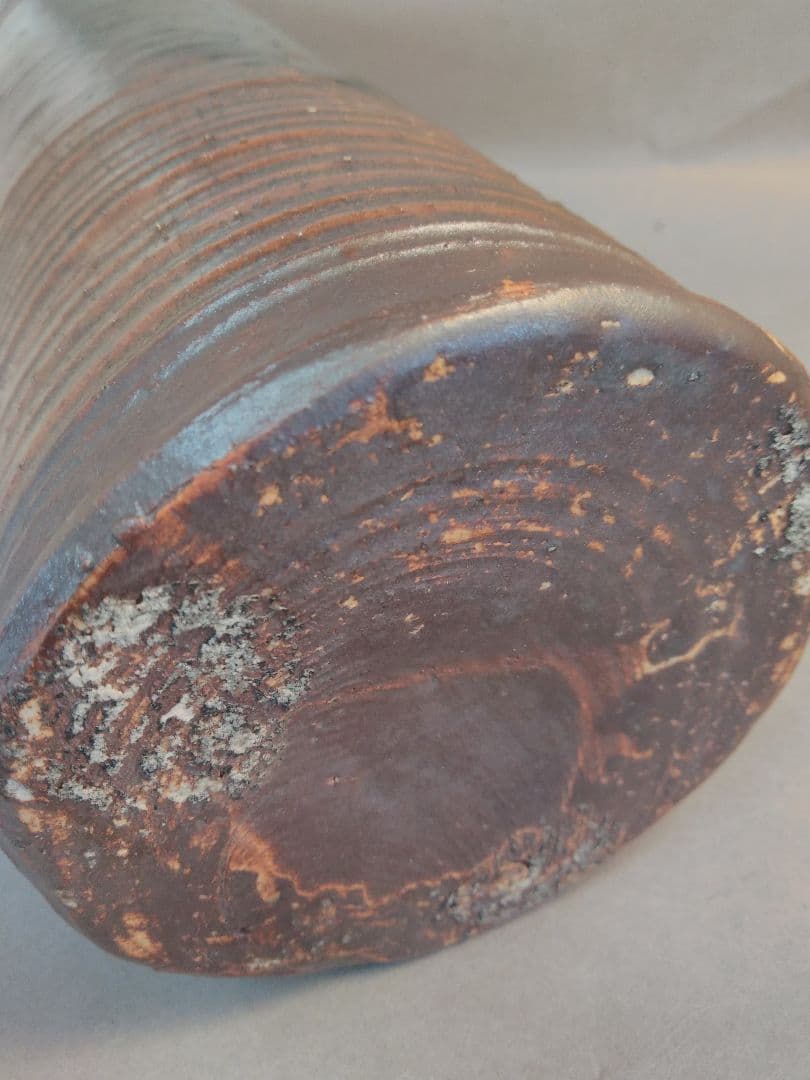 瀬戸、手付花瓶　加藤作介造