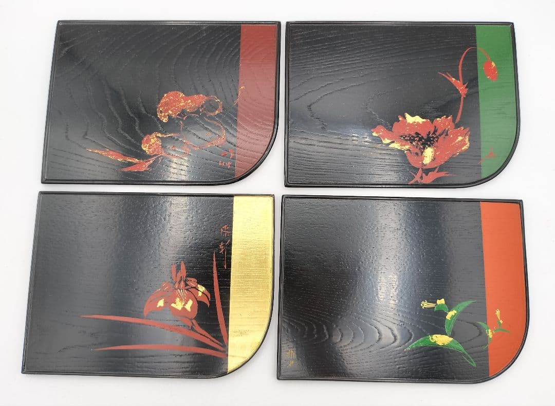 a997 銘々盆 合作 誰か袖 十作 木箱 茶道具 古物 懐石 菓子器　銘々皿