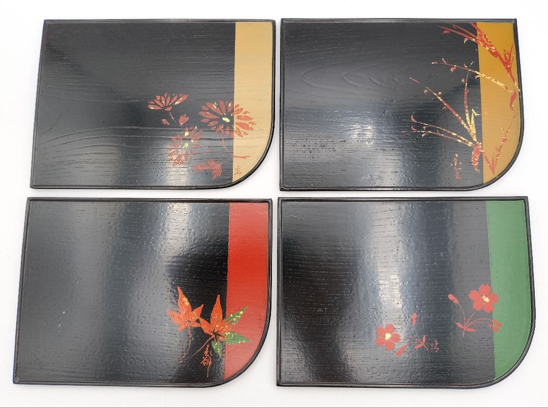 a997 銘々盆 合作 誰か袖 十作 木箱 茶道具 古物 懐石 菓子器　銘々皿