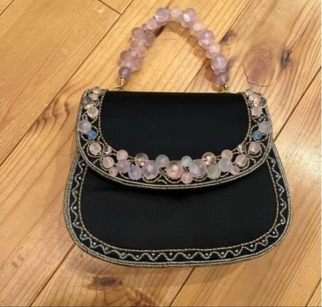 にゃん太郎LUMY　はしもと　ハンドバッグ　皇室御用達　高級　ビーズバック