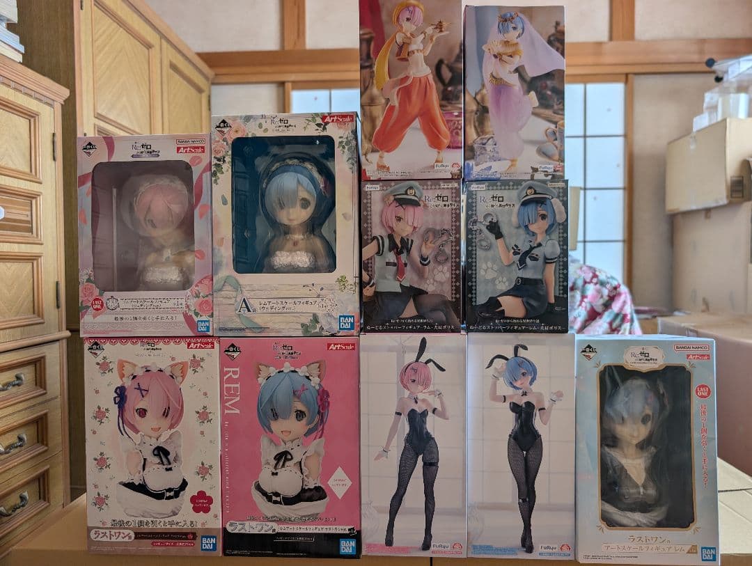 一番くじ　リゼロ　レムアートスケールフィギュア　ラムアートスケールフィギュア