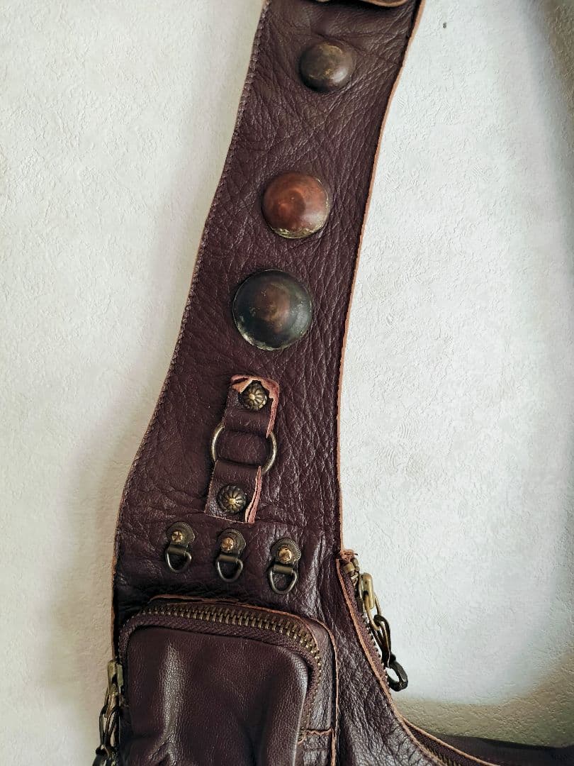 SHARE SPIRIT / レザーショルダーバッグ ブラウン