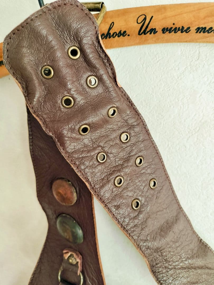 SHARE SPIRIT / レザーショルダーバッグ ブラウン