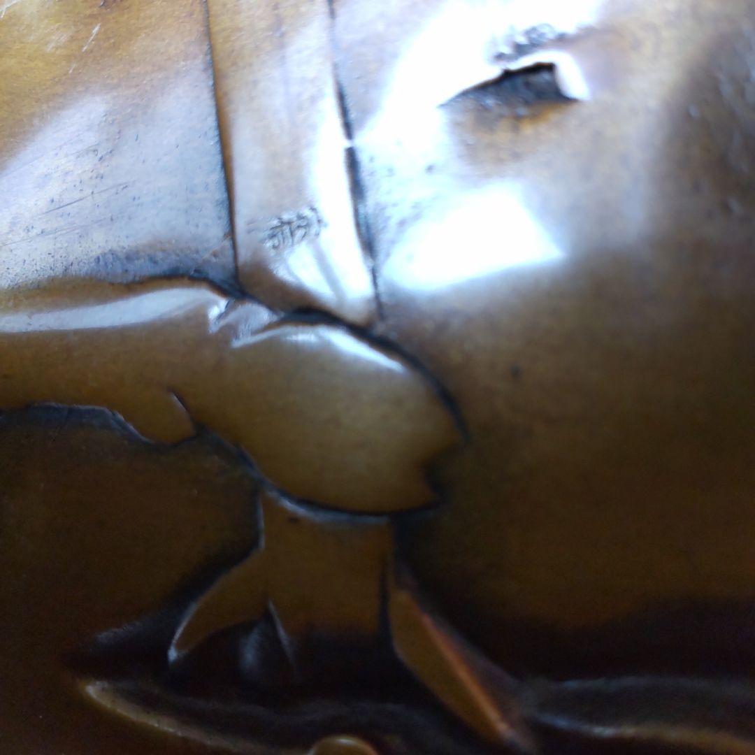 アンティーク！高岡銅器！金工師宗信造 蝋型 銅製鹿香炉！経年美品！