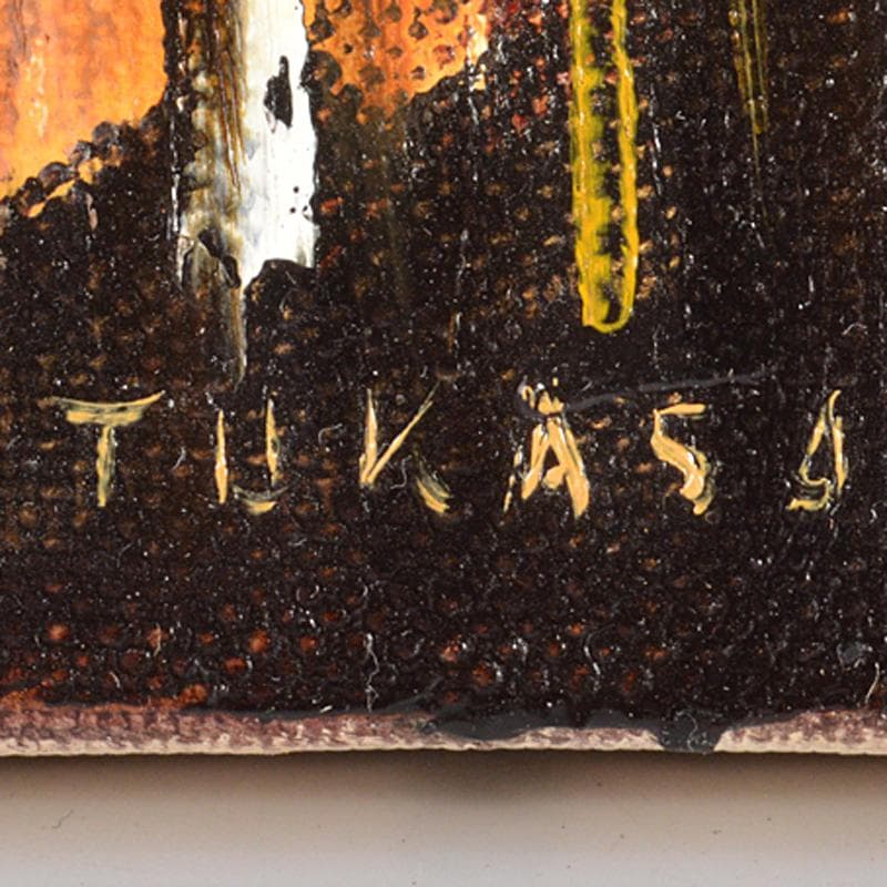 市村司作　油絵　F3号　「ヴェネツィア」　額装　C　R6737B