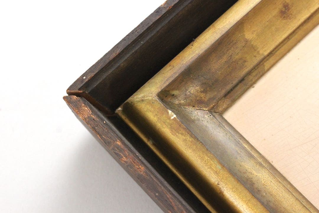 No4847 額装　宮坂昌夫　「釧路河口初冬」　油彩画　SM号　風景画　送料無料