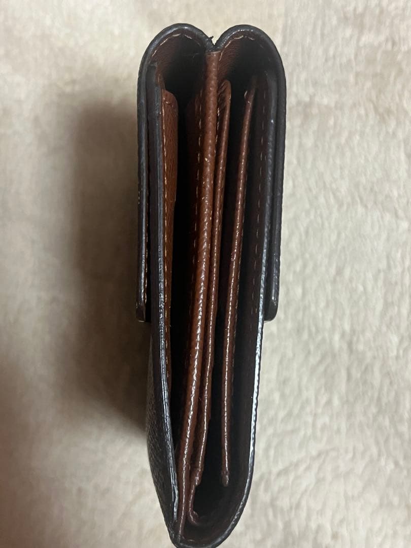 美品 ルイヴィトン モノグラム三つ折財布 Wホック