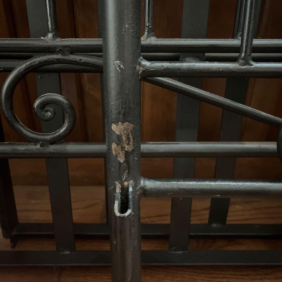 シングル アイアンフレームベッド ブラック