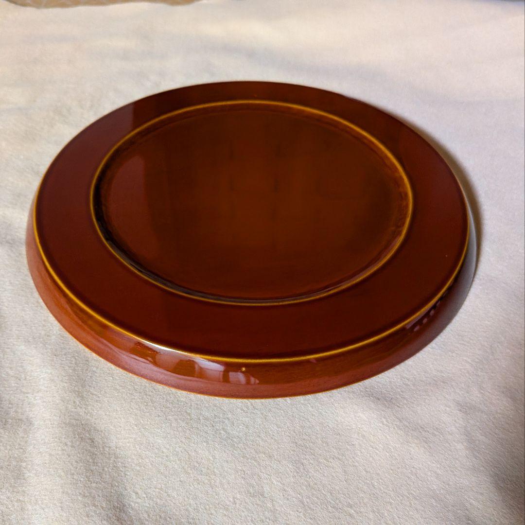 【未使用】伝統工芸 飛騨春慶塗 菓子盆 家紋風文様 共紙あり 30cm