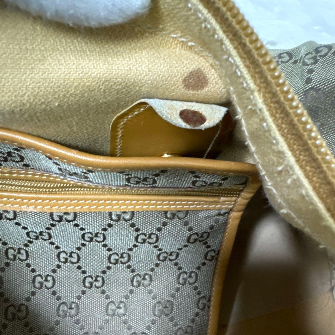 GUCCI グッチ GGキャンバス 2WAY ボストンバッグ ゴールド金具