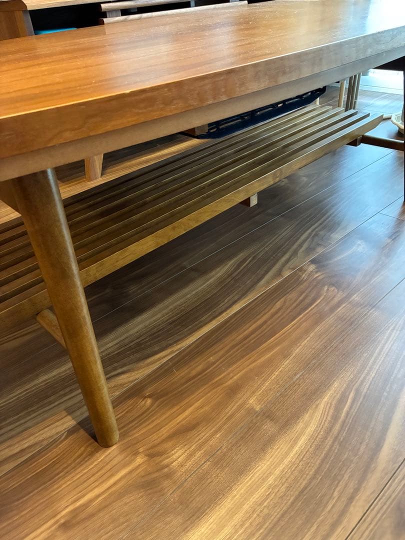 ウッド製こたつ 収納棚付き