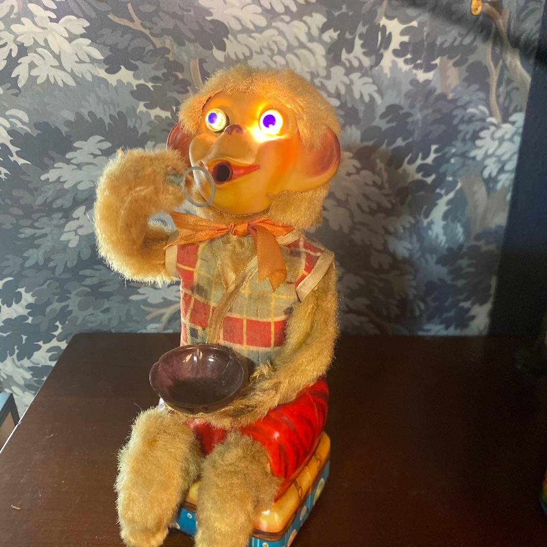 アルプス シャボン玉を吹く猿Bubble Blowing Monkey 動作品